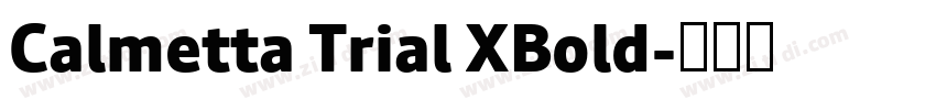 Calmetta Trial XBold字体转换